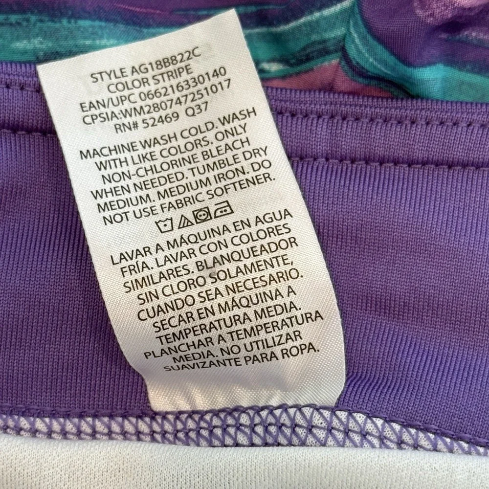 Athletic Works DriWorks Girls Active Running Shorts Purple Teal Lined Size 14/16